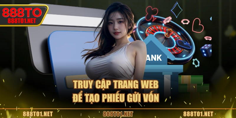 Truy cập trang web để tạo phiếu gửi vốn
